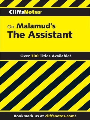 cover image of CliffsNotes on Malamud's the Assistant